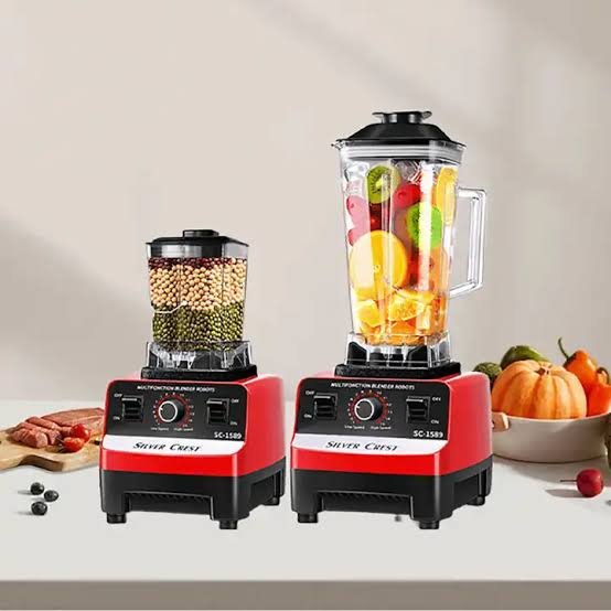 Silver Crest Multifunction Heavy Duty Blender & Grinder 2-in-1 | 2L Unbreakable Jug |