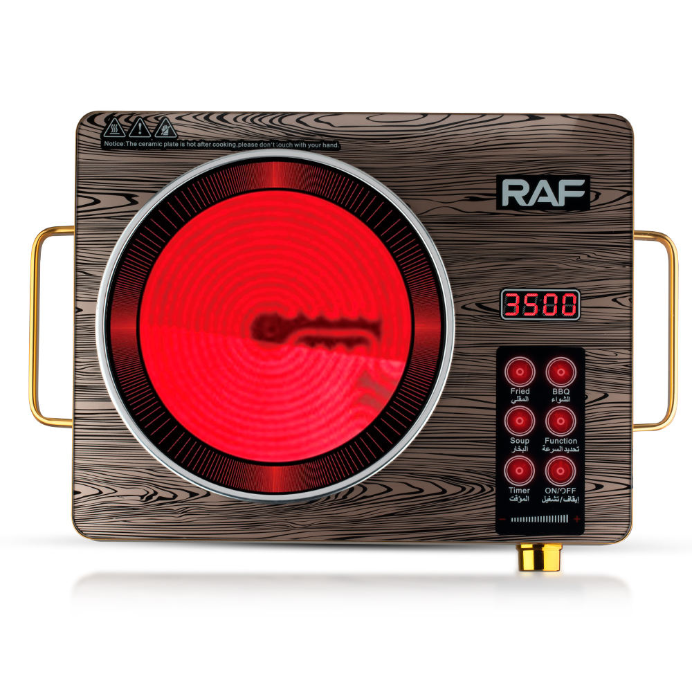 RAF 2000W Electric Infrared Cooker – Touch Control Induction Stove with Radiant Heating | Fast Cooking Hot Plate for Home Kitchen