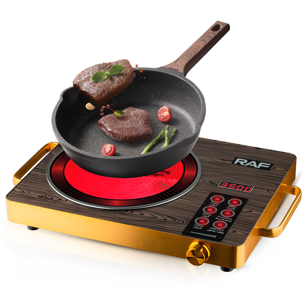 RAF 2000W Electric Infrared Cooker – Touch Control Induction Stove with Radiant Heating | Fast Cooking Hot Plate for Home Kitchen