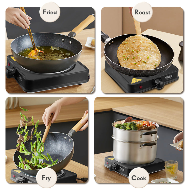 1000W Electric Hot Plate | Mini Multi Cooker | Portable Single Burner Electric Stove | Fast Heating Cooktop