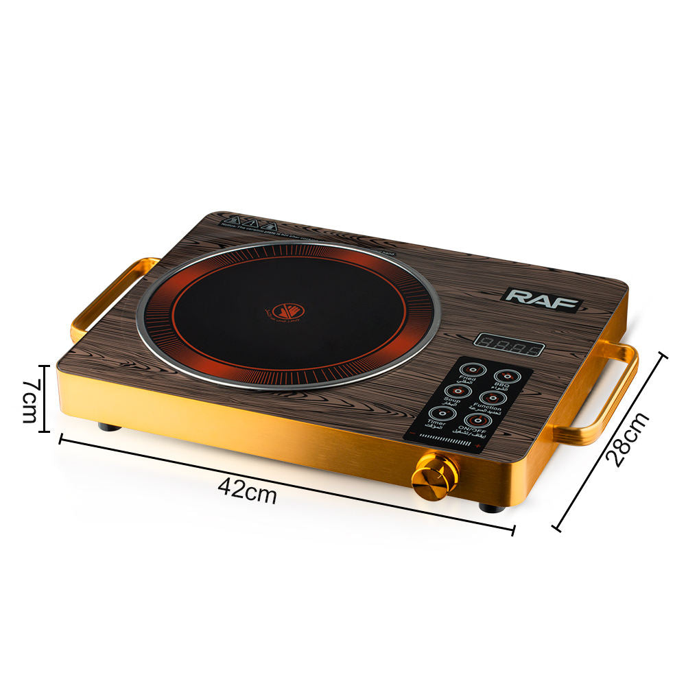RAF 2000W Electric Infrared Cooker – Touch Control Induction Stove with Radiant Heating | Fast Cooking Hot Plate for Home Kitchen