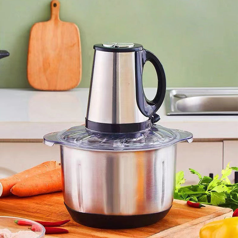 3L Stainless Steel Food Processor & Chopper – 300W Heavy Duty Kitchen Blender for Meat & Vegetables