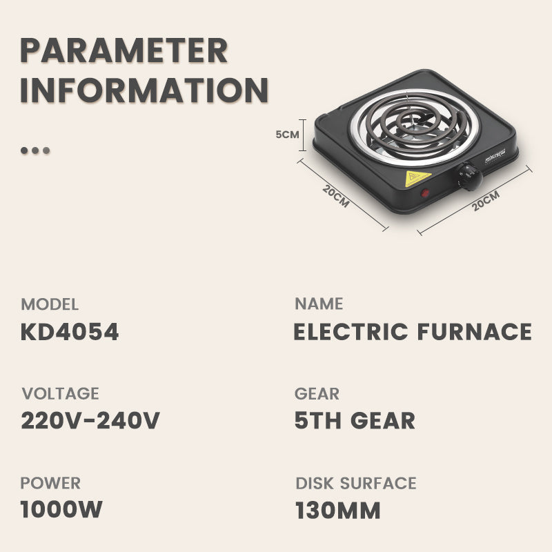 1000W Electric Hot Plate | Mini Multi Cooker | Portable Single Burner Electric Stove | Fast Heating Cooktop