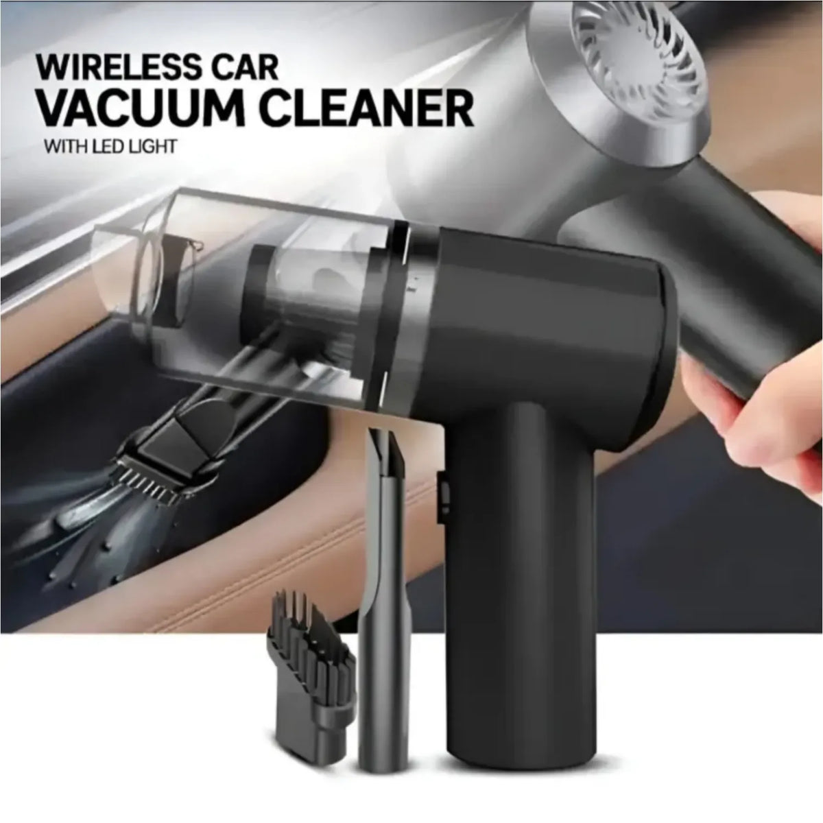 3-in-1 Rechargeable Cordless Handheld Vacuum Cleaner with LED Light