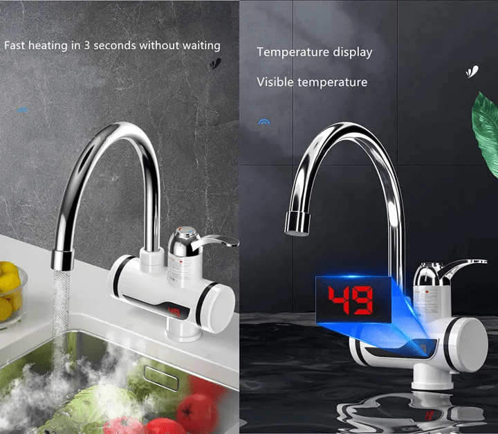 Instant Hot Water Tap Electric Geyser | Bathroom & Kitchen Basin Faucet Heater