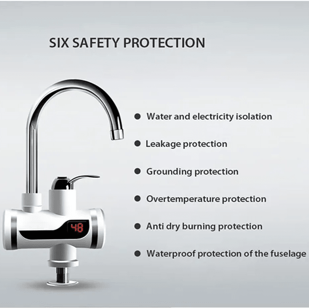 Instant Hot Water Tap Electric Geyser | Bathroom & Kitchen Basin Faucet Heater