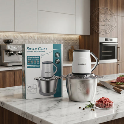 Silver Crest 3L Heavy-Duty Electric Chopper & Meat Grinder – 1000W Copper Motor Food Processor